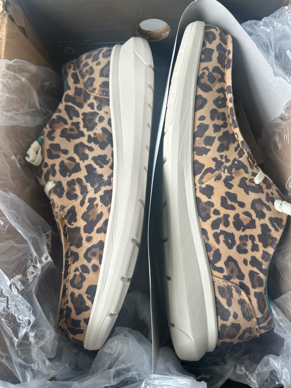 Ariat Hilo Tan and Brown Lively Leopard Print Slip On Western Shoe - Picture 6 of 7